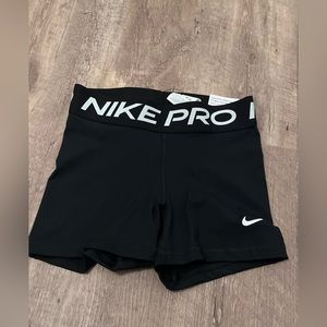 NWT Black nike pro spandex shorts womens xs